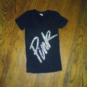 Pink Victoria's Secret V-neck tee